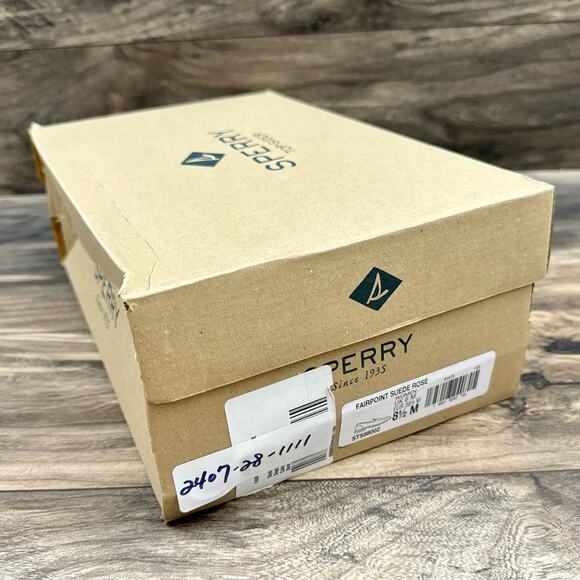 NIB Sperry Top Sider 8.5M Fairpoint Suede Rose Loafer Flats - Picture 10 of 10